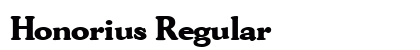 Honorius Regular Font Preview