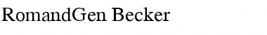 Download RomandGen Becker Font