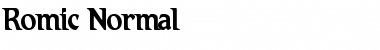 Romic Normal Font
