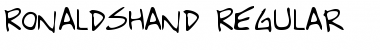 RonaldsHand Regular Font