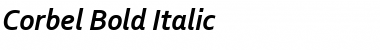 Corbel Bold Italic Font