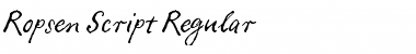 Ropsen Script Regular Regular Font