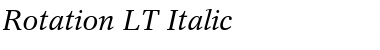 Rotation LT Roman Italic Font