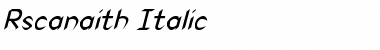 Rscanaith italic Italic Font