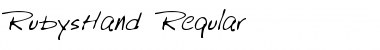 RubysHand Regular Font