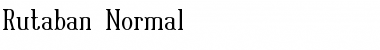 Rutaban Normal Font