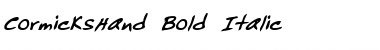 CormicksHand Bold Italic Font