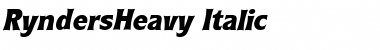 RyndersHeavy Italic