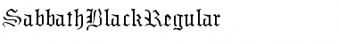 SabbathBlackRegular Regular Font