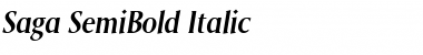 Saga SemiBold Italic