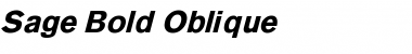 Sage Bold Oblique Font