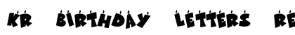 KR Birthday Letters Regular font free download