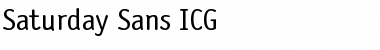 Saturday Sans ICG Regular Font