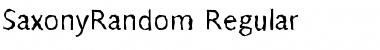 SaxonyRandom Regular Font