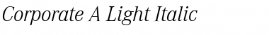 Corporate A BQ Light Italic