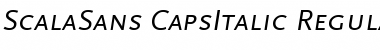 ScalaSans-CapsItalic Regular Font