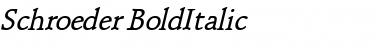 Schroeder BoldItalic Font