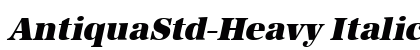 AntiquaStd-Heavy Italic preview