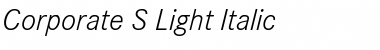 Corporate S BQ Light Italic