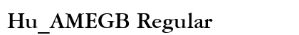 Hu_AMEGB Regular font free download