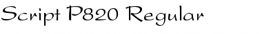 Script-P820 Regular Font