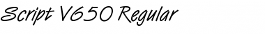 Script-V650 Regular Font