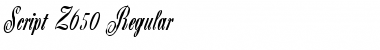Script-Z650 Regular Font