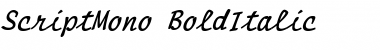 ScriptMono BoldItalic Font