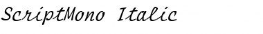 ScriptMono Italic Font