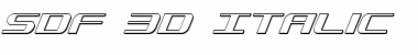 Download SDF 3D Italic Font