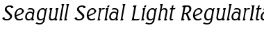 Seagull-Serial-Light RegularItalic