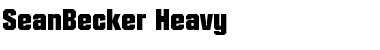 SeanBecker-Heavy Regular Font