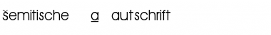 Semitische Lautschrift Regular Font