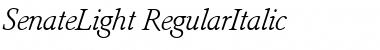 SenateLight RegularItalic Font
