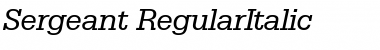 Sergeant RegularItalic