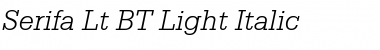 Serifa Lt BT Light Italic