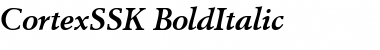 CortexSSK BoldItalic Font