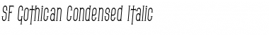 SF Gothican Condensed Italic Font