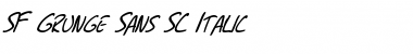 SF Grunge Sans SC Italic