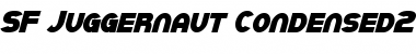 SF Juggernaut Condensed2 Bold Italic Font