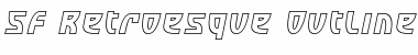 SF Retroesque Outline Oblique Font