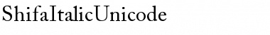 Shifa Italic Unicode Regular Font