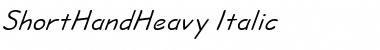 ShortHandHeavy Italic