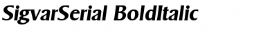 SigvarSerial BoldItalic Font