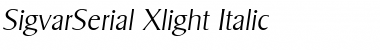 Download SigvarSerial-Xlight Font