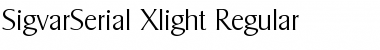 Download SigvarSerial-Xlight Font