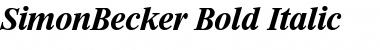 SimonBecker Bold Italic Font