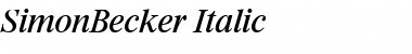 SimonBecker Italic Font