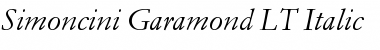 SimonciniGaramond LT Italic Regular Font