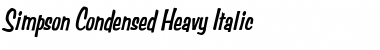 Simpson Condensed Heavy Italic Font